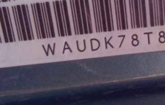 VIN prefix WAUDK78T89A0