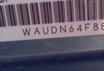 VIN prefix WAUDN64F88N0