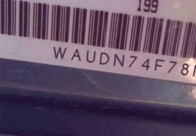 VIN prefix WAUDN74F78N0