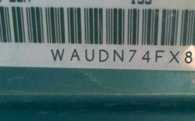 VIN prefix WAUDN74FX8N1