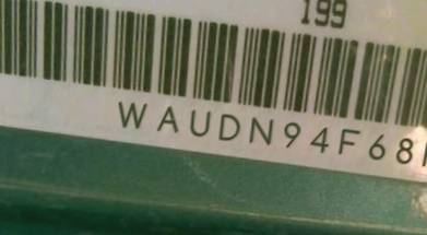 VIN prefix WAUDN94F68N0