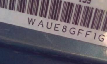 VIN prefix WAUE8GFF1G10