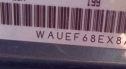 VIN prefix WAUEF68EX8A1