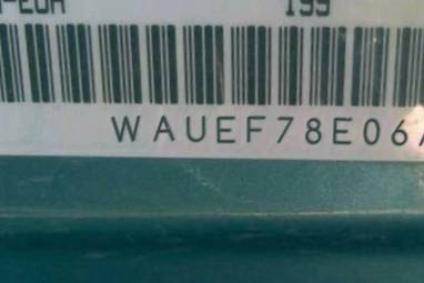 VIN prefix WAUEF78E06A0