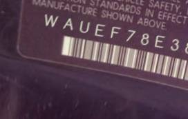 VIN prefix WAUEF78E38A0