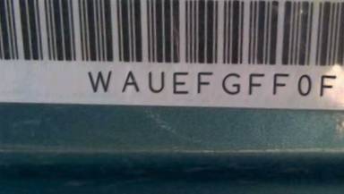 VIN prefix WAUEFGFF0F11