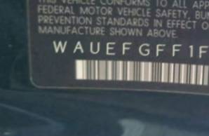 VIN prefix WAUEFGFF1F11