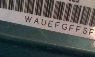VIN prefix WAUEFGFF5F10