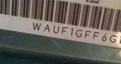 VIN prefix WAUF1GFF6G10