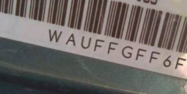 VIN prefix WAUFFGFF6F10