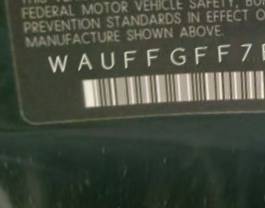 VIN prefix WAUFFGFF7F10