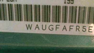 VIN prefix WAUGFAFR5EA0