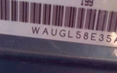 VIN prefix WAUGL58E35A4