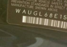 VIN prefix WAUGL68E15A5