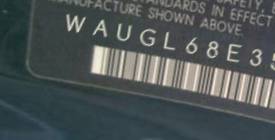 VIN prefix WAUGL68E35A5