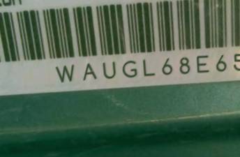 VIN prefix WAUGL68E65A5