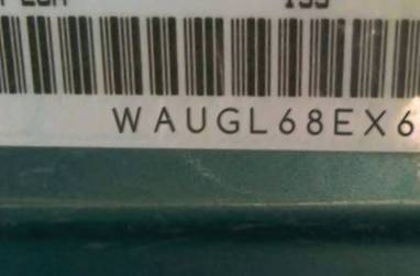 VIN prefix WAUGL68EX6A0