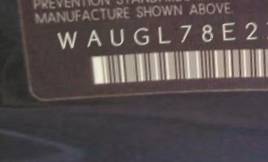 VIN prefix WAUGL78E27A2