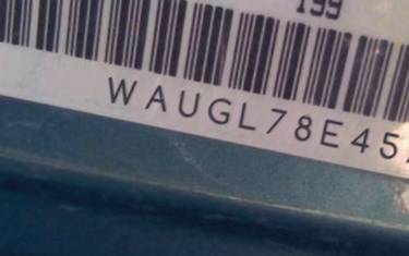 VIN prefix WAUGL78E45A5