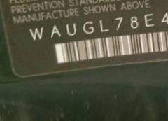 VIN prefix WAUGL78E46A1