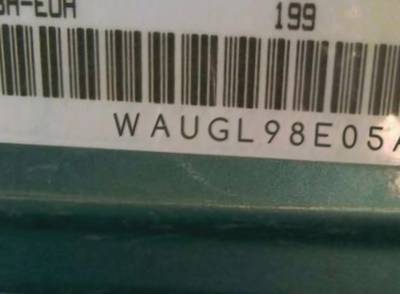 VIN prefix WAUGL98E05A5