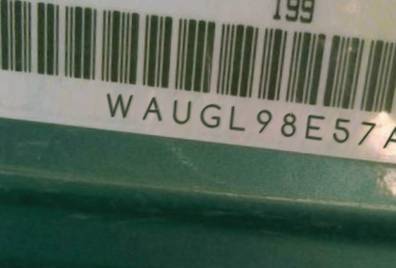 VIN prefix WAUGL98E57A2