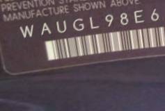 VIN prefix WAUGL98E65A5