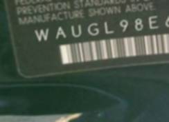 VIN prefix WAUGL98E66A1