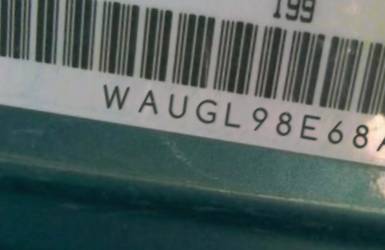 VIN prefix WAUGL98E68A1