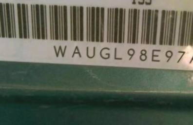 VIN prefix WAUGL98E97A2