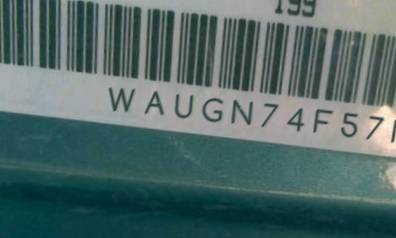 VIN prefix WAUGN74F57N0