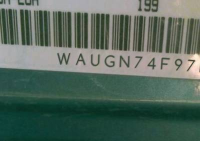 VIN prefix WAUGN74F97N1
