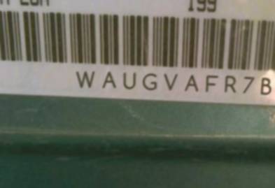 VIN prefix WAUGVAFR7BA0