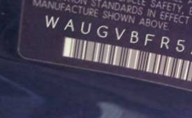 VIN prefix WAUGVBFR5AA0