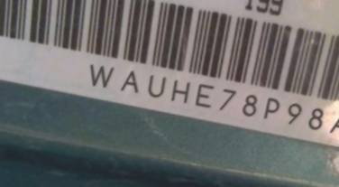 VIN prefix WAUHE78P98A1