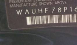 VIN prefix WAUHF78P16A0