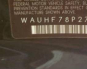 VIN prefix WAUHF78P27A1