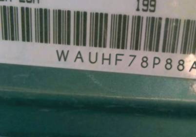 VIN prefix WAUHF78P88A0