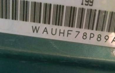 VIN prefix WAUHF78P89A1