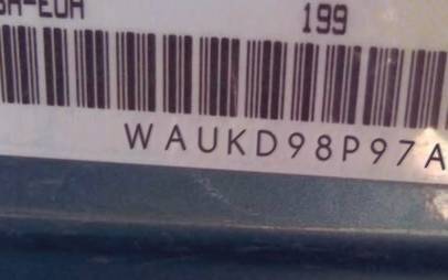 VIN prefix WAUKD98P97A0