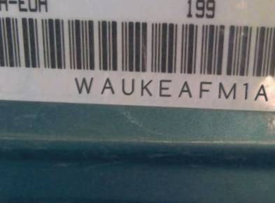VIN prefix WAUKEAFM1AA1