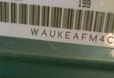 VIN prefix WAUKEAFM4CA1