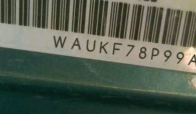 VIN prefix WAUKF78P99A0