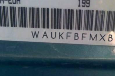 VIN prefix WAUKFBFMXBA1