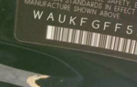 VIN prefix WAUKFGFF5F11