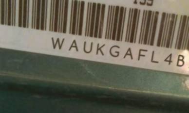 VIN prefix WAUKGAFL4BA1