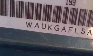 VIN prefix WAUKGAFL5AA1