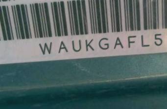 VIN prefix WAUKGAFL5EA1