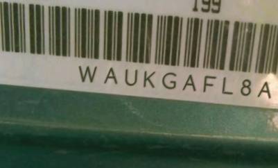 VIN prefix WAUKGAFL8AA0
