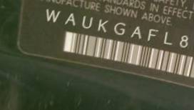 VIN prefix WAUKGAFL8GA0
